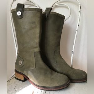Cole Haan Olive Green Suede Boots 7.5 but run small!
